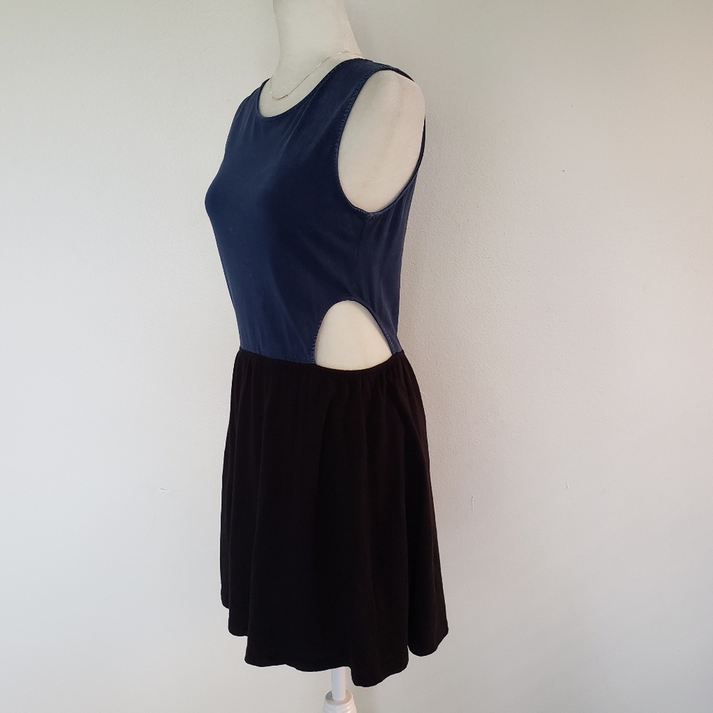 Divided Blue & Black Dress Cut Out Sides,‎ size M